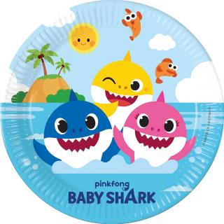 Minőségi komposztálható tányérok - Baby Shark 8 drb