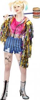 Női Harley Quinn jelmez bojtokkal - Ragadozó madarak Méret - felnőtt: XL