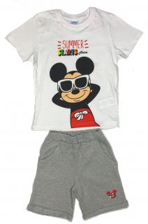 Nyári fiú póló és nadrág szett - Mickey Mouse szürke Méret - gyermek: 104