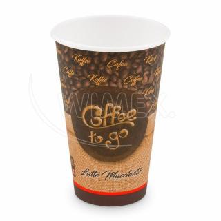 Papír pohár  Coffee to go  Ø90mm 510ml `XL: 0,4L/16oz` [50 db]