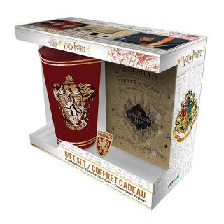 Pohár, jegyzetfüzet, kitűző készlet - Harry Potter tekergők térképe