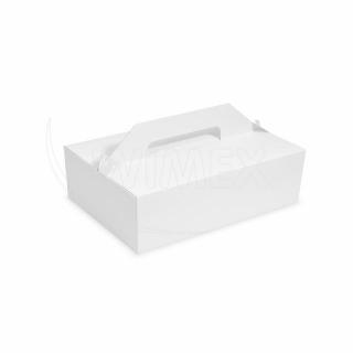 Süteményes doboz (PAP) fehér 27 x 18 x 10 cm [50 db]