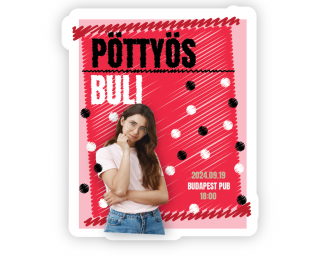 Személyre szabott meghívók 6 db - Pöttyös ünnepség