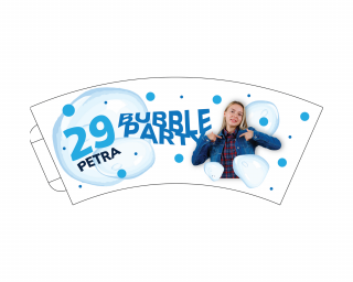 Szémélyre szabott papír poharak 6 db - Bubble party