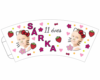 Személyre szabott papír poharak 6 db - Hello Kitty