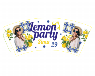 Személyre szabott papír poharak 6 db - Lemon party
