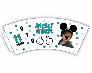 Személyre szabott papír poharak 6 db - Mickey Mouse