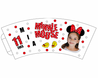Személyre szabott papír poharak 6 db - Minnie Mouse