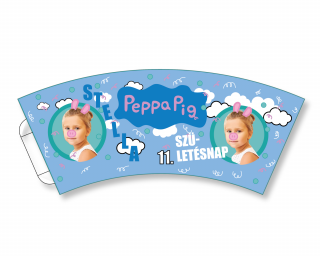 Személyre szabott papír poharak 6 db - Peppa Malac