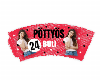 Személyre szabott papír poharak 6  - Pöttyös ünnepség