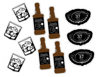 Személyre szabott sütemény beszúrók - Jack Daniel´s