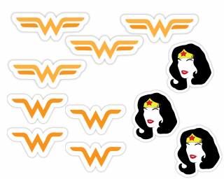 Személyre szabott sütemény beszúrók - Wonder Woman