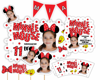Személyre szabott születésnapi szett - Minnie Mouse