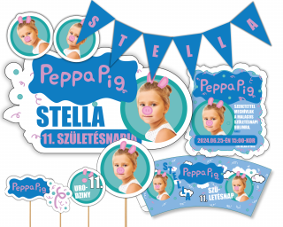 Személyre szabott születésnapi szett - Peppa malac