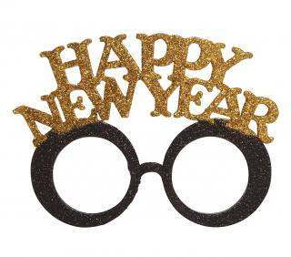 Szilveszteri szemüveg - Happy New Year ezüst/arany