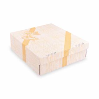 Tortadoboz (mikrohullám papír) nyomattal 28 x 28 x 10 cm [100 db]