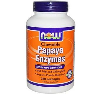 Now Foods Papaya Enzymes 360 Lozenges 360 Rágótabletta