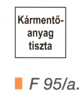 Kármentö anyag (tiszta) F95/A