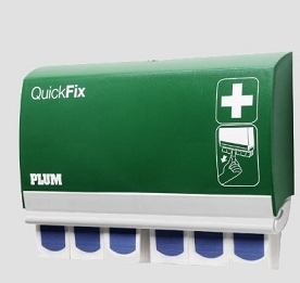 PL5503 Plum QuickFix zárható, utántölthet&amp;#245  ragtapasz adagoló 90 db fémszálas kék tapasszal