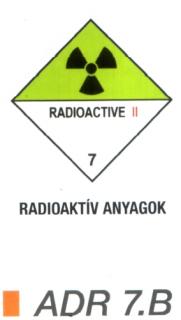 Radioaktív anyag ADR 7.B