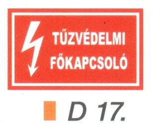 Tüzvédelmi fökapcsoló D17