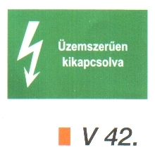 Üzemszerűen kikapcsolva v 42