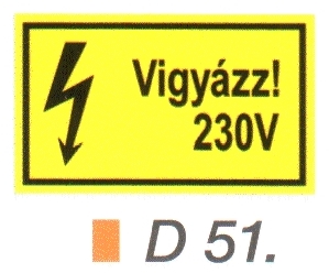 Vigyázz! 230 V D51