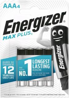 Energizer Max Plus Alkáli Mikro Elem AAA Csomag tartalma: 4 db