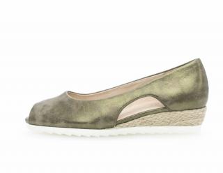 Gabor fémesen csillogő zöld nyári cipő