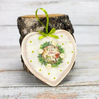 Csináld magad - Akasztható szív dekoráció - Édes Otthon 15cm