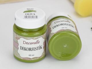 Decorolla matt dekorfesték 60ml oliva