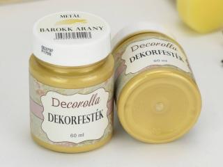Decorolla metál dekorfesték 60ml  barokkarany