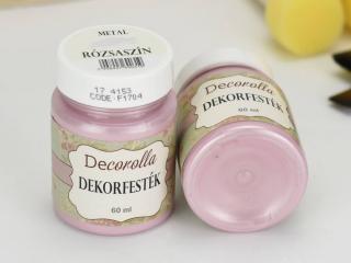Decorolla metál dekorfesték 60ml  rózsaszín
