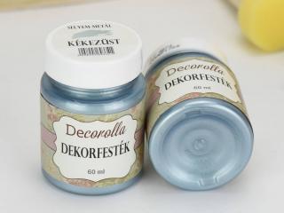Decorolla selyem-metál dekorfesték 60ml  kékezüst