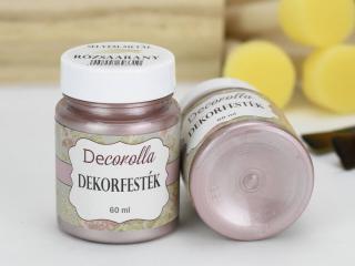 Decorolla selyem-metál dekorfesték 60ml  rózsaarany
