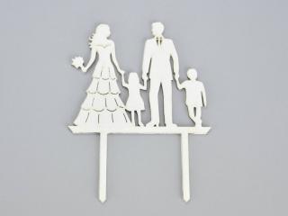Fa - Tortadísz esküvő gyerekekkel fehér