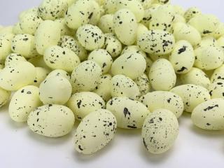 Festett polisztirol tojás természetes színek 3*4cm 120db/cs - sárga