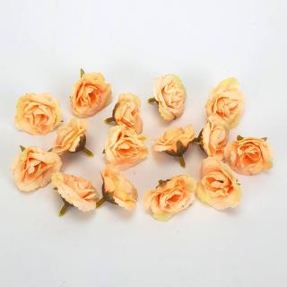 Fodros mini rózsafej barack 4cm 15db/csomag