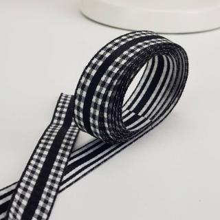 Kétoldalas textil szalag 1,5cm*2m fekete