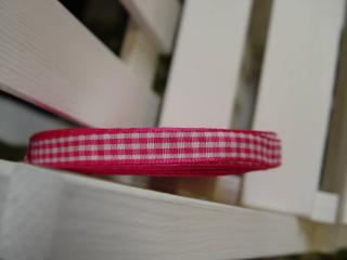 Kockás szalag pink 1cm