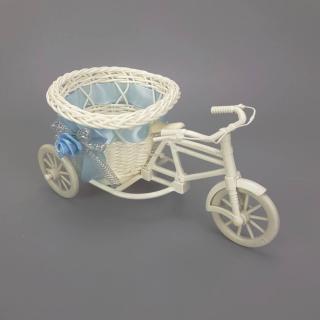 Műanyag tricikli kosárral nagy - kék