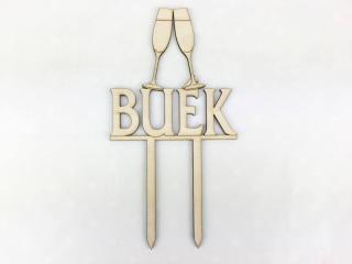 Natúr fa - "BUÉK" pezsgős 19cm