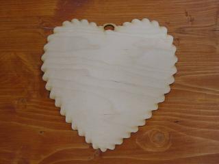 Natúr fa - Fodros szív nagy 19,5cm