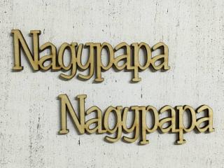 Natúr fa "Nagypapa" felirat 2db/csomag