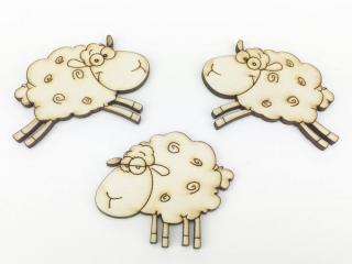 Natúr fa - Ugráló bárányok 3db/csomag