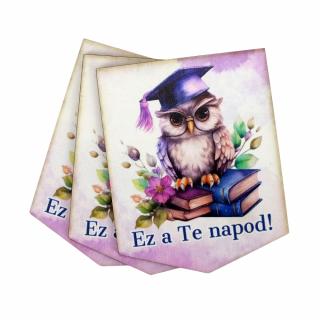 Nyomtatott dekorkarton - Ez a te napod! ballagás bookmark tábla 3db