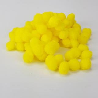 Sárga zsenília pompon 1,5cm 100db/cs