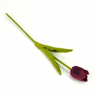 Szálas polifoam tulipán bordó 32cm