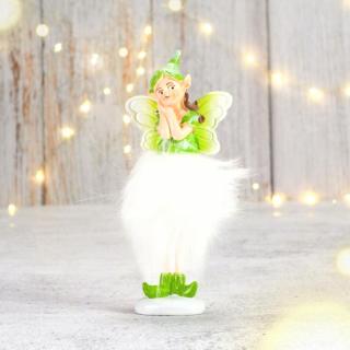 Zöld ruhás tündér 13cm - KIFUTÓ