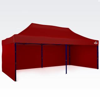 Acél pavilon sátor - EXCLUSIVE  +5 év jótállás, ingyenes szervíz! Sátor mérete: 3x6m, Sátor színe: Piros